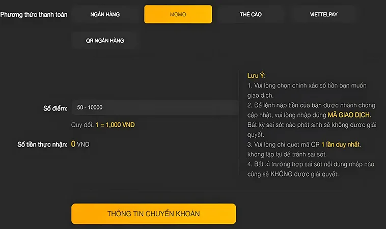 Những Lưu Ý Khi Nạp Tiền Tại Vinbet